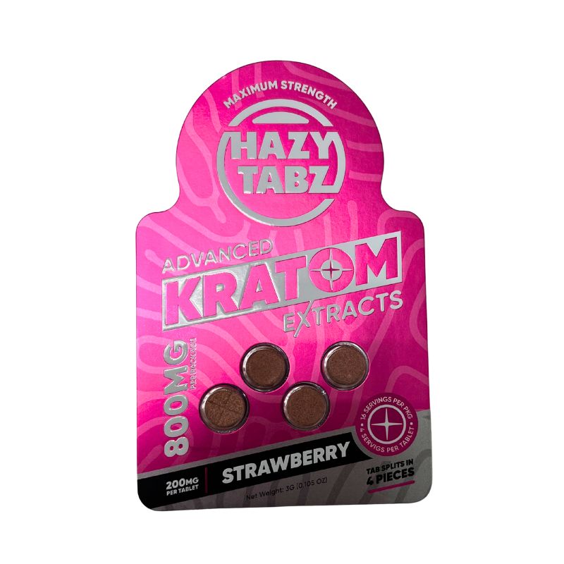 HAZY TABZ KRATOM EXTRACT MAXIMUM STRENGTH TABLETS 4CT 200MG PER TABLET