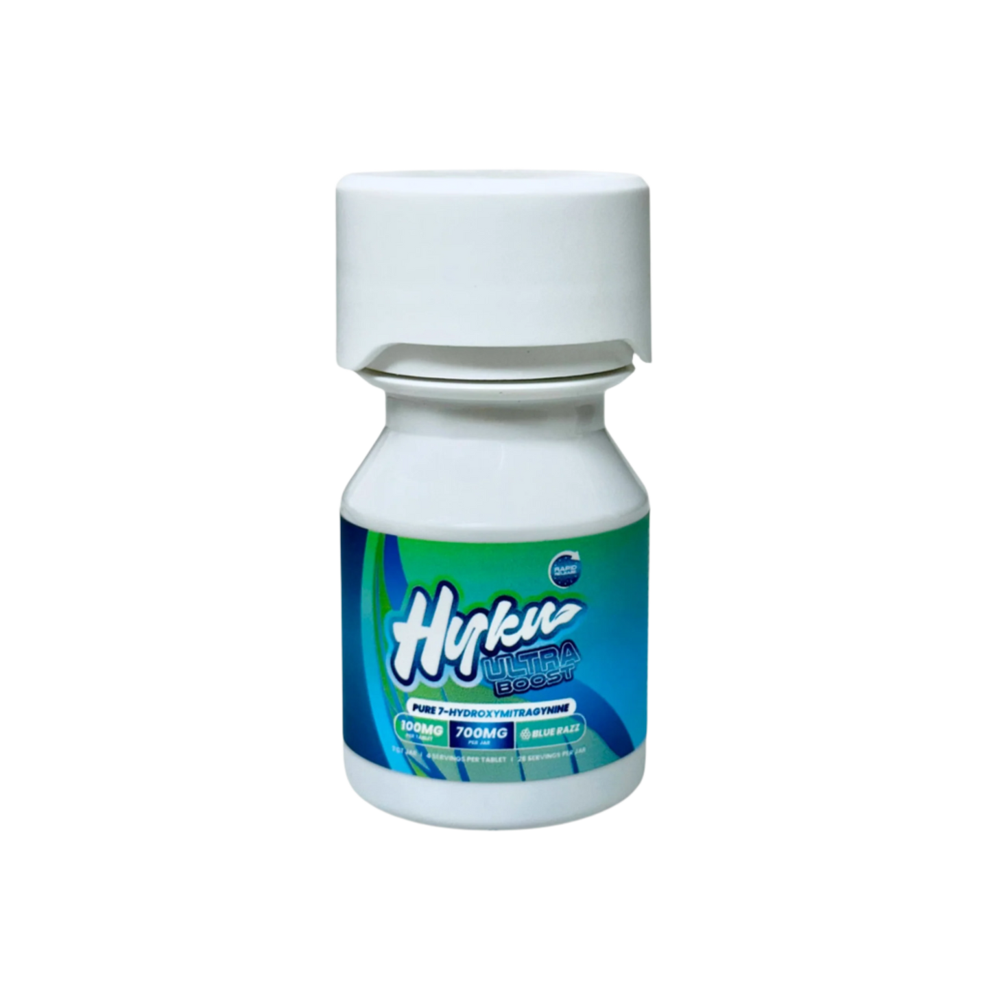 Hyku 7ct 7OH TABS Blue Razz 100mg Per Tablet - Seven Tech