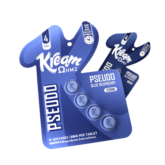 Kream ΩHMZ PSEUDO Tabs 80mg Per Tablet — Blue Raspberry - Seven Tech