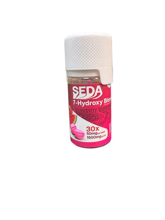 SEDA 7-HYDROXYMITRAGYNINE CHEWABLE TABLETS JAR 50MG 30CT - STRAWBERRY WATERMELON