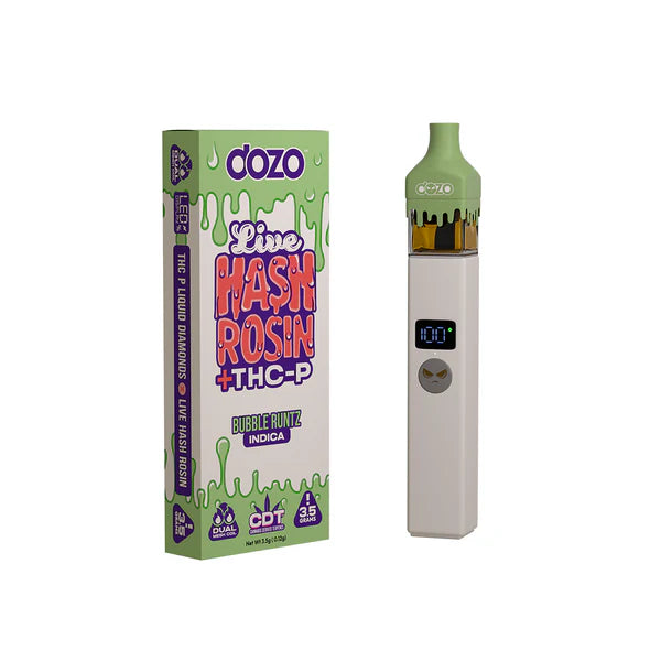 DOZO - LIVE HASH ROSIN + THC-P DIAMONDS 3.5G DISPOSABLES - BUBBLE RUNTZ - INDICA - Seven Tech