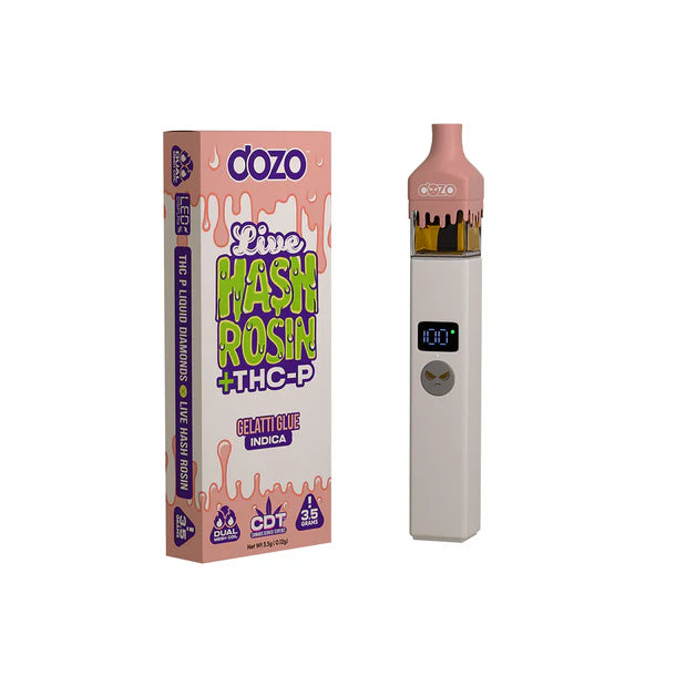 DOZO - LIVE HASH ROSIN + THC-P DIAMONDS 3.5G DISPOSABLES - GELATTI GLUE - INDICA - Seven Tech
