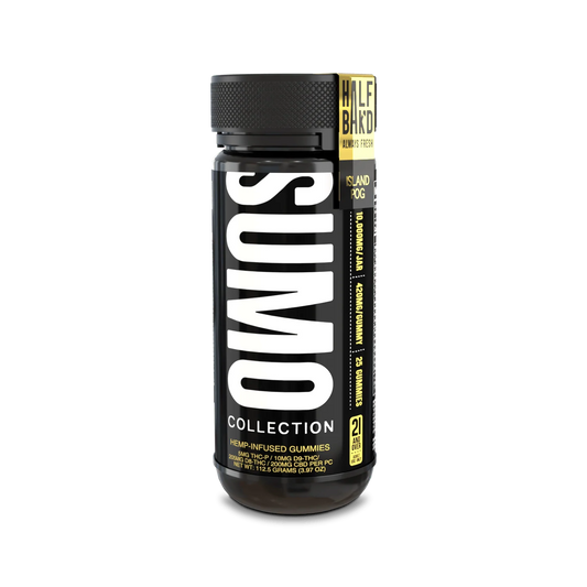 HALF BAK'D D9 SUMO 25CT 420MG PER GUMMY - ISLAND POG - Seven Tech