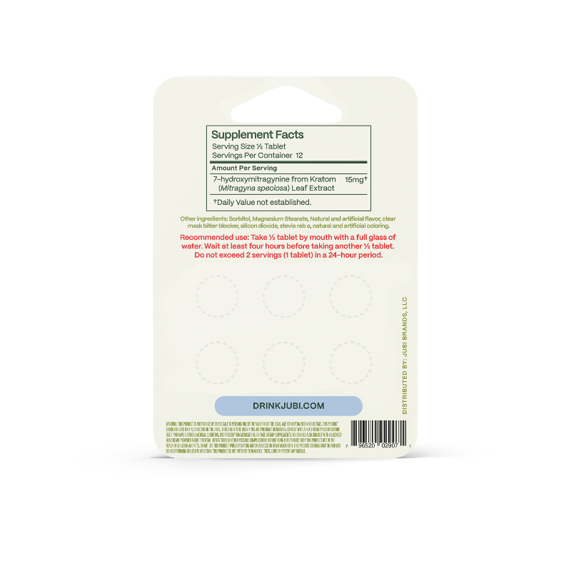 Jubi 6ct 7OH Chewable Tabs Blueberry 30mg per Tablet
