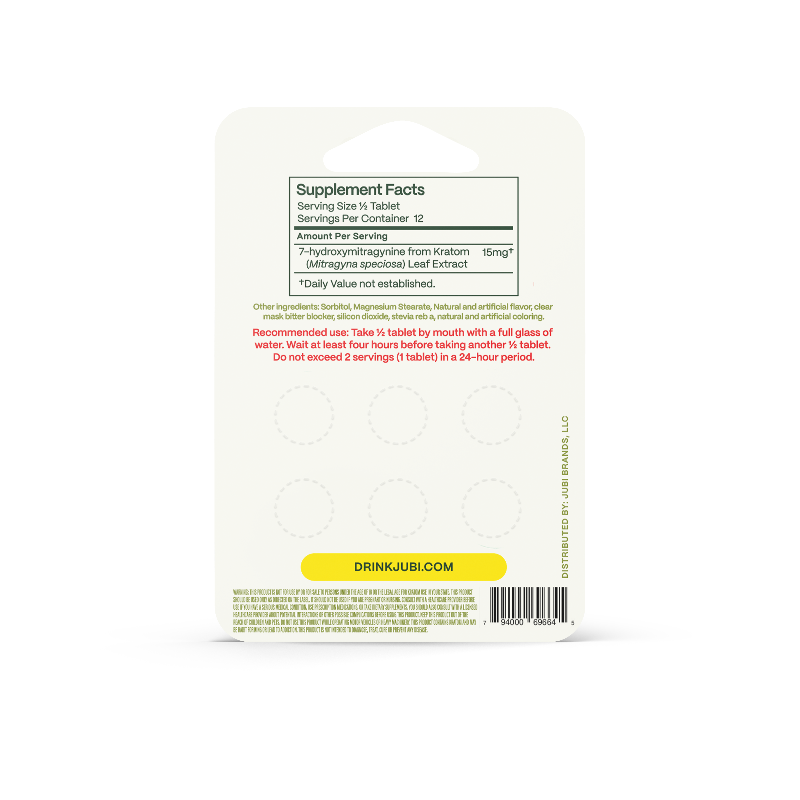 Jubi 6ct 7OH Chewable Tabs Lemon 30mg per Tablet