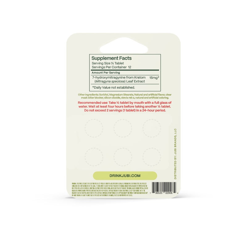 Jubi 6ct 7OH Chewable Tabs Mint 30mg per Tablet