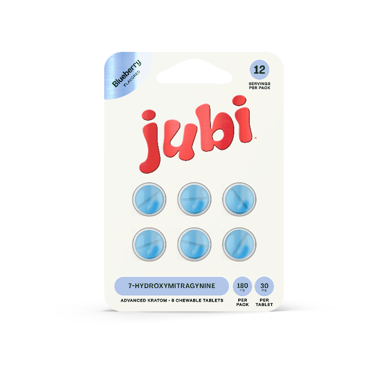 Jubi 6ct 7OH Chewable Tabs Blueberry 30mg per Tablet