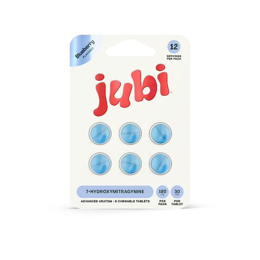 Jubi 6ct 7OH Chewable Tabs Blueberry 30mg per Tablet
