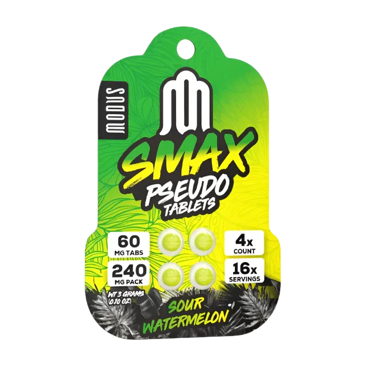 MODUS SMAX PSEUDO TABLETS 100MG 4CT - GREEN APPLE - Seven Tech