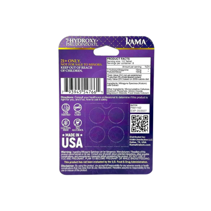 KAMA 4ct 7OH + Psuedoindoxyl Tabs Unflavored 50mg per Tablet - Seven Tech