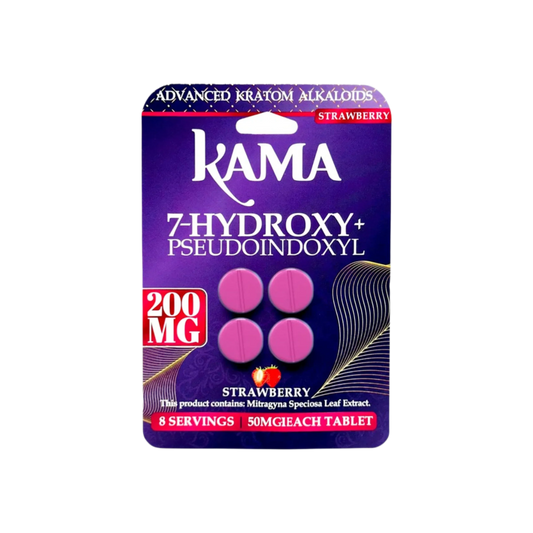 KAMA 4ct 7OH + Psuedoindoxyl Tabs Strawberry 50mg per Tablet - Seven Tech