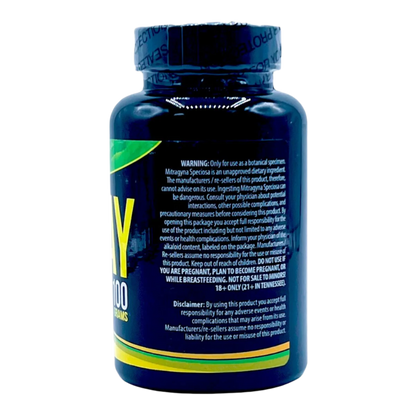 KRATOM KAPS POWDER 100G - MALAY GREEN VEIN - Seven Tech