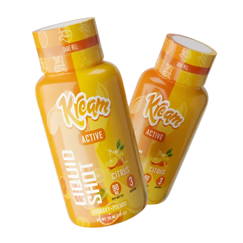 Kream 7-Hydroxymitragynine Liquid Shot + Pseudo Active Citrus 90mg Per Bottle - Seven Tech