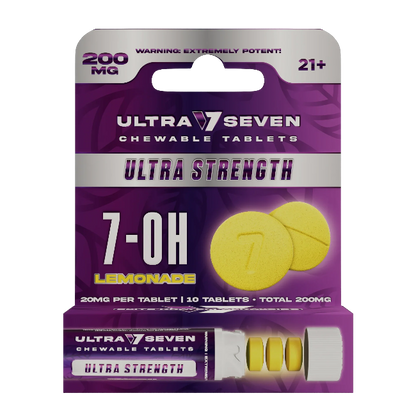 Ultra Seven 10ct 7OH Tabs Ultra Strength Lemonade 20mg Per Tablet - Seven Tech