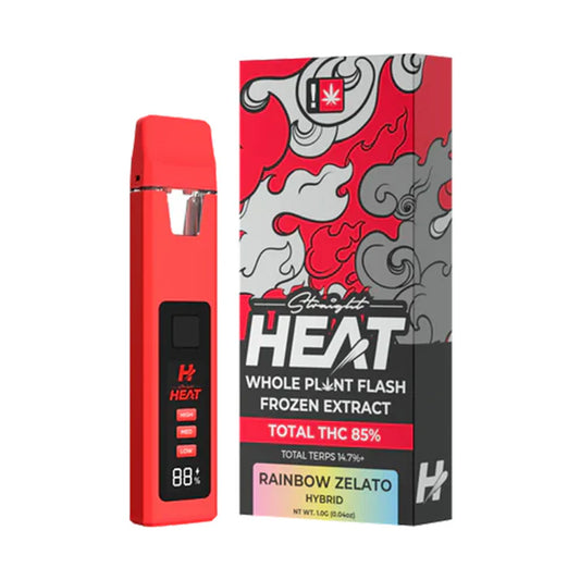 STRAIGHT HEAT WHOLE PLANT FLASH FROZEN EXTRACT 1G DISPOSABLE – RAINBOW ZELATO HYBRID