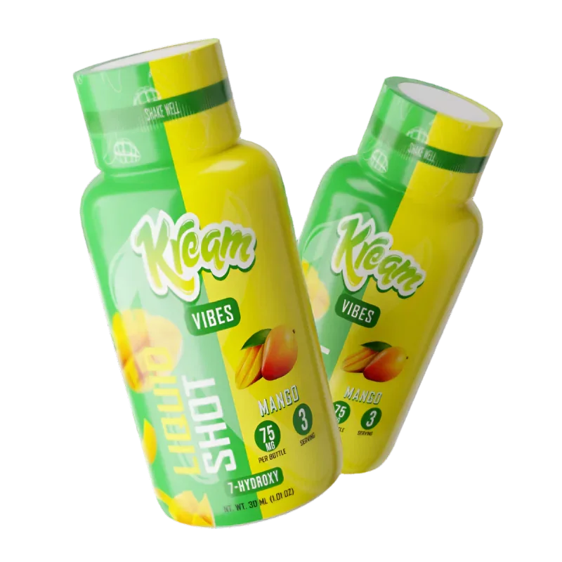 🎁 Kream 7-Hydroxymitragynine Liquid Shot Mango Vibes 30ml 75MG per bottle (100% off)