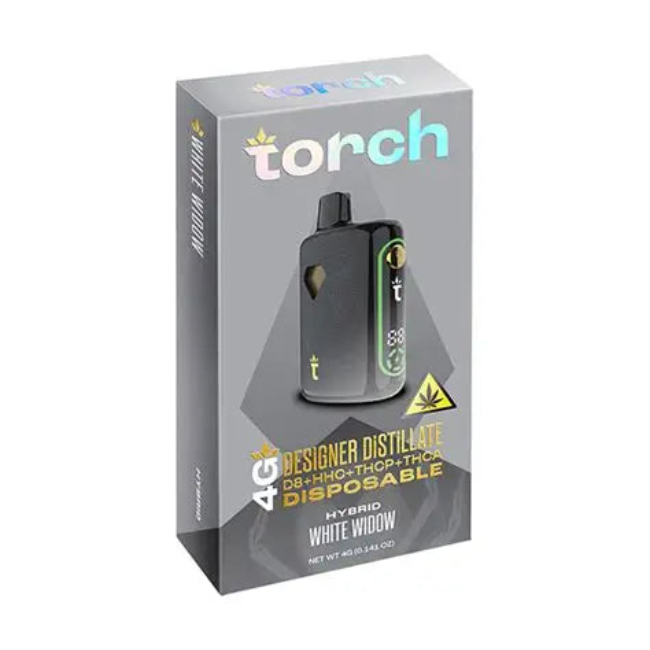 TORCH DESIGNER DISTILLATE 4G DISPOSABLE - WHITE WIDOW HYBRID - Seven Tech