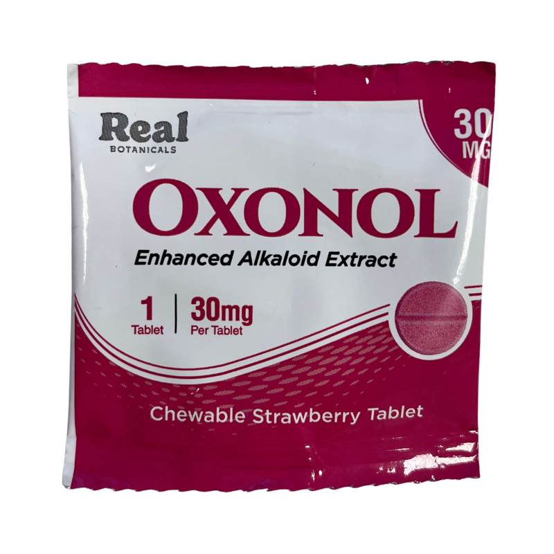 REAL BOTANICALS OXONOL 30MG PER TABLET - STRAWBERRY (Next-Generation 7-OH Alternative)