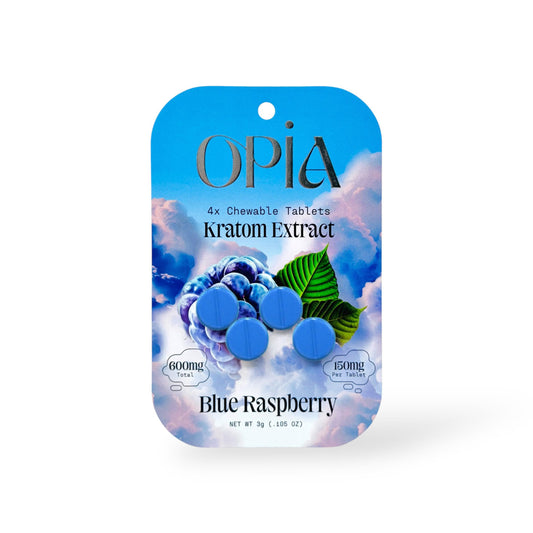 OPIA KRATOM EXTRACT TABLETS 150MG 4CT - BLUE RASPBERRY - Seven Tech