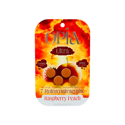 OPIA 4ct 7OH Chewable Tabs Raspberry Peach 60mg Per Tablets - Seven Tech