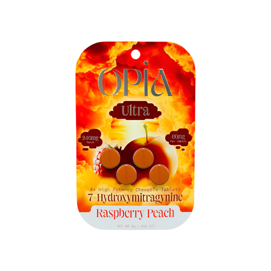 OPIA 4ct 7OH Chewable Tabs Raspberry Peach 60mg Per Tablets - Seven Tech