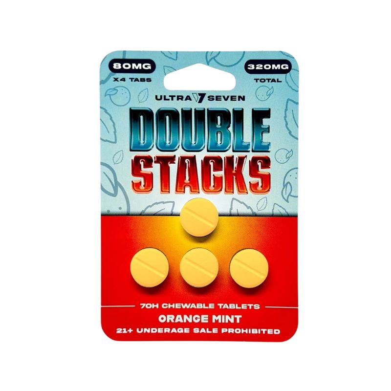 🎁 Ultra Seven Double Stacks 7-Hydroxymitragynine Chewable Tab 4ct 80mg Per Tablet (100% off)