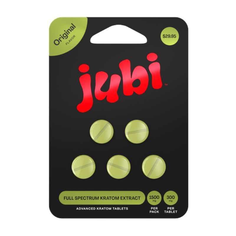 Jubi Full Spectrum Kratom Extract Mitragynine Tablets 5ct 300mg Per Tablet