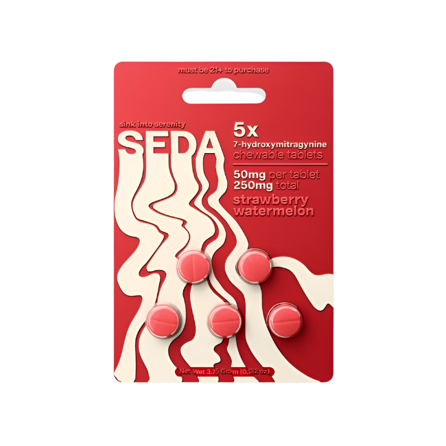 SEDA 5ct 7OH Chewable Tabs Strawberry Watermelon 50mg Per Tablets - Seven Tech