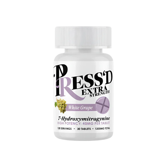 Press'D 30ct 7OH Tabs Extra Strength White Grape 40mg Per Tablet - Seven Tech