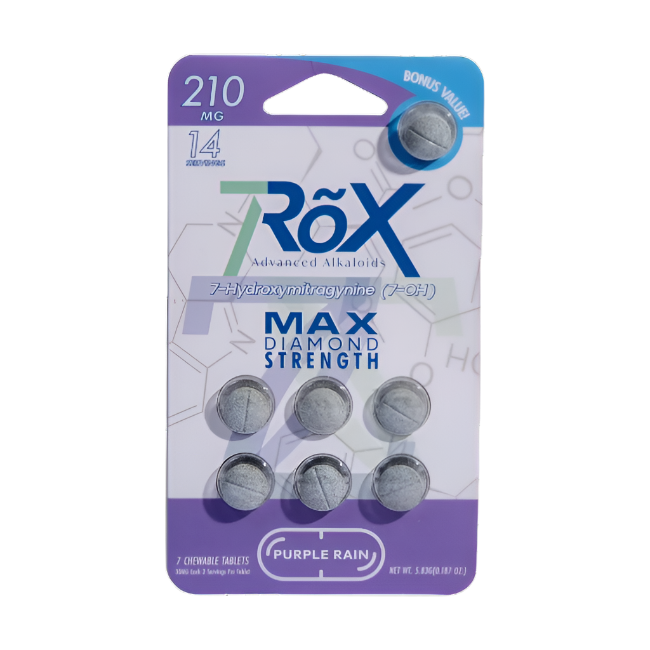 7ROX 7ct 7OH Tabs Purple Rain 30mg Per Tablets - Seven Tech