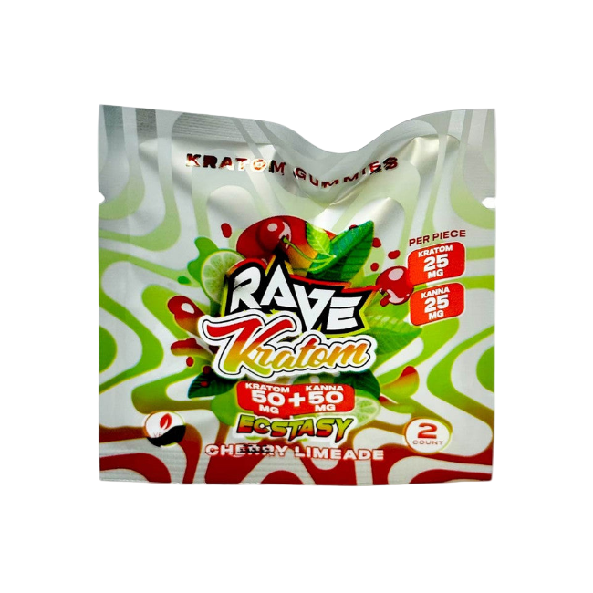RAVE KRATOM GUMMIES 2CT - CHERRY LIMEADE (KRATOM 50MG + KANNA 50MG) - Seven Tech