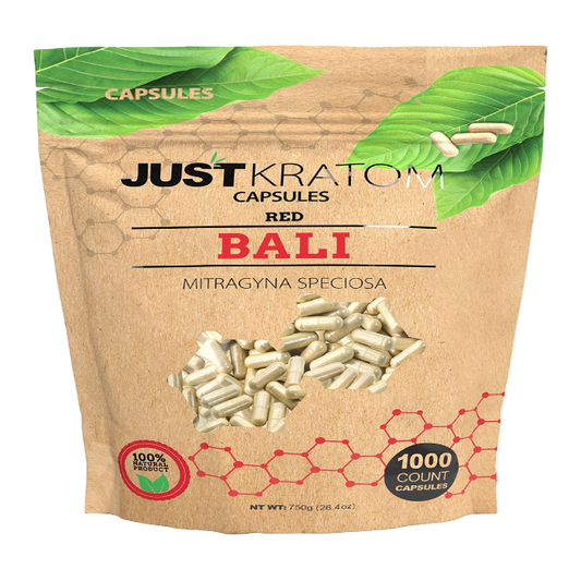 JUST KRATOM CAPSULES 1000CT - BALI RED VEIN