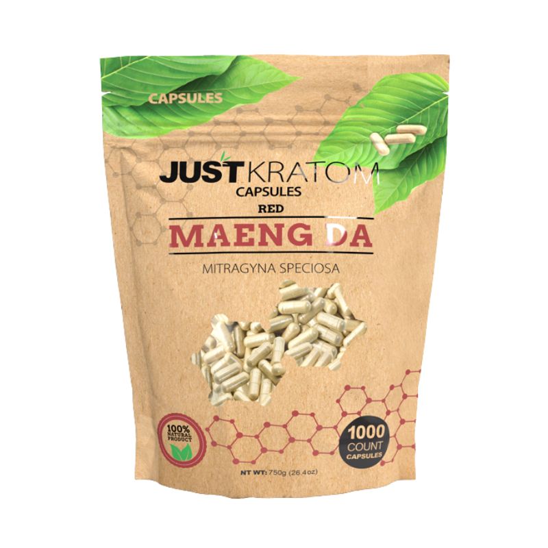 JUST KRATOM CAPSULES 1000CT 500 MG - MAENG DA RED