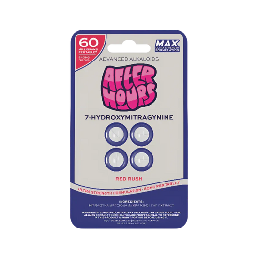 After Hours 4ct 7OH Chewable Tabs Red Rush 60mg per Tablet - Seven Tech