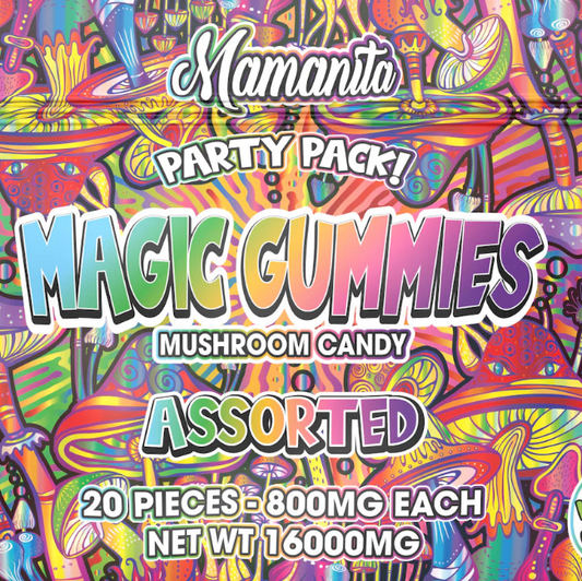 Mamanita Assorted Magic Gummies Mushroom Candy 2pcs 800mg 1600mg Per Pkg