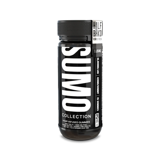 HALF BAK'D D9 SUMO 25CT 420MG PER GUMMY - SLUSHIE - Seven Tech