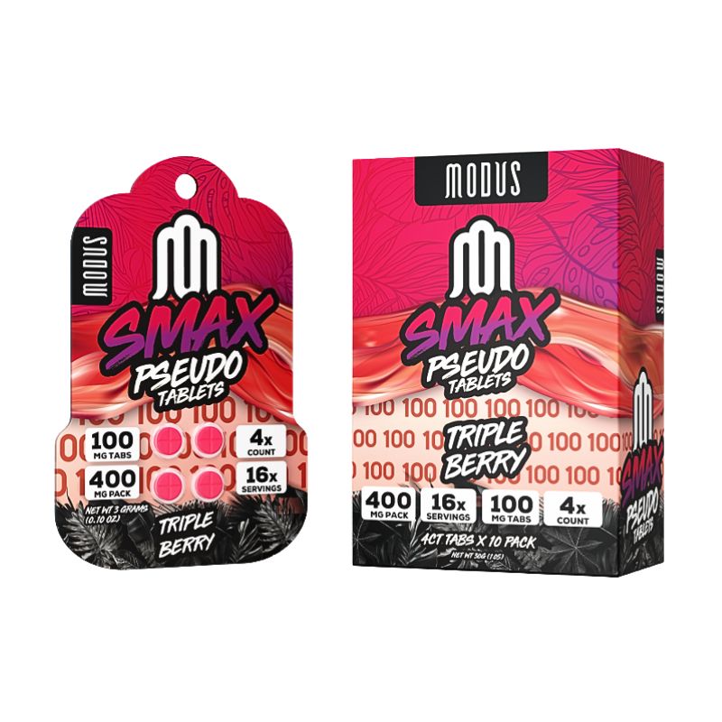 MODUS SMAX PSEUDO TABLETS 100MG 4CT - TRIPLE BERRY