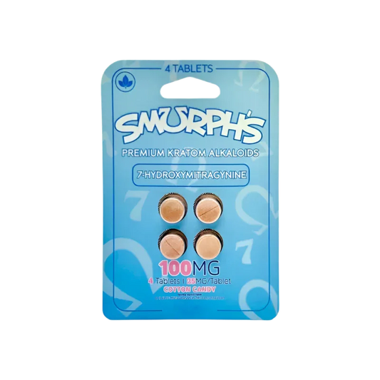 Smurph's 4ct 7OH Tabs Cotton Candy 25mg Per Tablet - Seven Tech