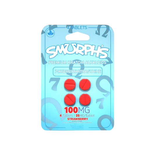 Smurph's 4ct 7OH Tabs Strawberry 25mg Tablets - Seven Tech