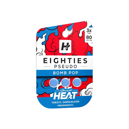 Straight Heat 3ct 7OH Eighties Pseudo Tabs Bomb Pop 80mg per Tablet - Seven Tech