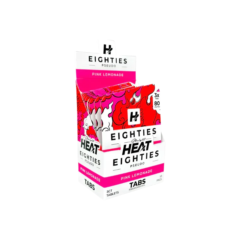 Straight Heat 3ct 7OH Eighties Pseudo Tabs Pink Lemonade 80mg per Tablet - Seven Tech
