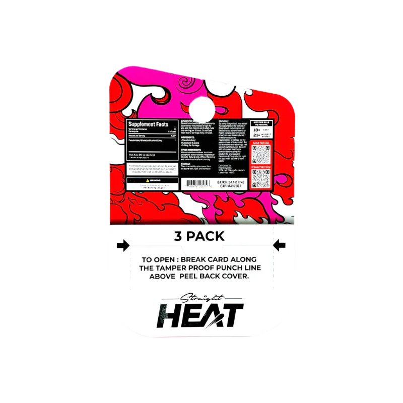 Straight Heat 3ct 7OH Eighties Pseudo Tabs Pink Lemonade 80mg per Tablet - Seven Tech