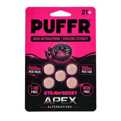 🎁 Puffr High Mitragynine Kratom Extract Tablets 5ct 300mg Per Tablet (100% off)