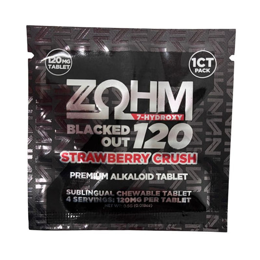 Zohm Blacked Out 7-Hydroxymitragynine Chewable 120mg Tablet - 1ct