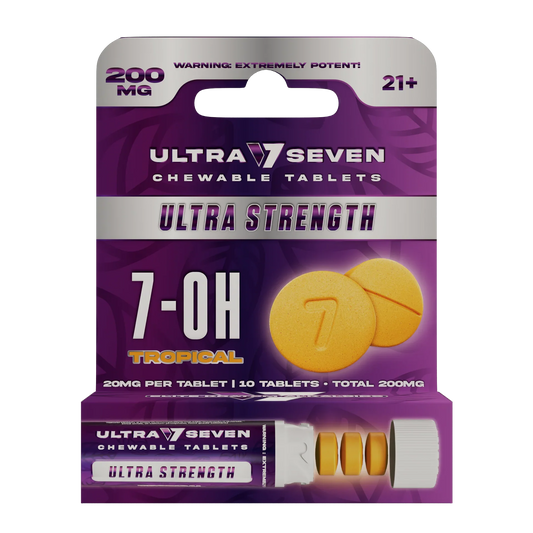 Ultra Seven 10ct 7OH Tabs Ultra Strength Tropical 20mg Per Tablet - Seven Tech