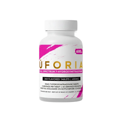 Uforia 30ct 7-OH Full Spectrum Tabs Pink 20mg Per Tablet - Seven Tech