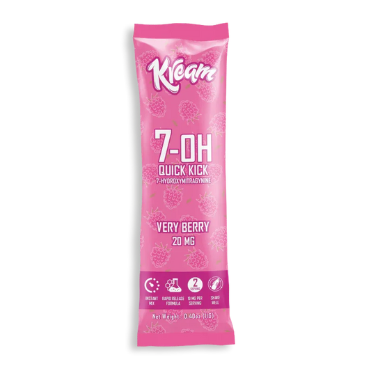 Kream Kratom 7-Hydroxymitragynine Quick Kick Very Berry Powder 20mg - Seven Tech