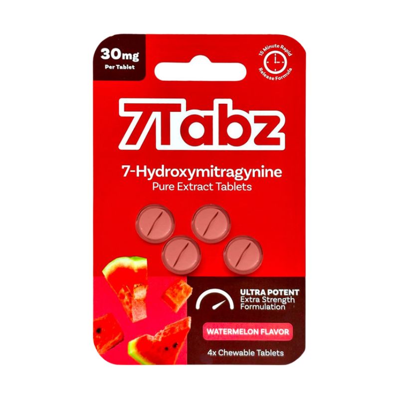7Tabz 7-Hydroxymitragynine Extra Strength Chewable Tablets 4CT 30mg per Tablet