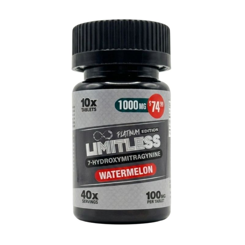 LIMITLESS PLATINUM EDITION 7-HYDROXYMITRAGYNINE TABLETS 10CT 100MG PER TABLET