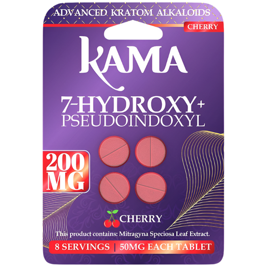 KAMA 4ct 7OH + Psuedoindoxyl Tabs Cherry 50mg per Tablet